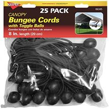 Keeper - 8" Canopy Bungee Cords with Toggle Balls, 25 Pack - $16.95