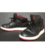 Nike Air Jordan 1 Retro Black Red Youth Shoes (554725-028) 4Y 934A - $38.65