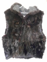 Andrew Marc Size L New Zealand Opossum Black fur vest  zip front - $1,266.97 MXN