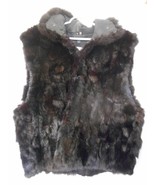 Andrew Marc Size L New Zealand Opossum Black fur vest  zip front - $67.99