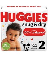 Huggies Size 2 Diapers, Snug &amp; Dry Baby Diapers, Size 2 (12-18 lbs), 34 ... - €16,30 EUR