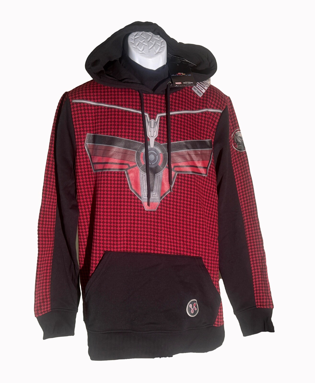 Marvel Ant-Man Hot Topic Hoodie Quantumania Mens S Black Red Cotton Our ... - $29.69