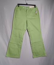 Talbots Pants Women&#39;s 12WP LimeGreen Bootcut Stretch Classic Fit Boho Ch... - $29.60