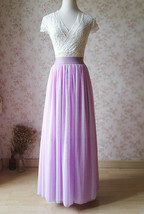 Purple Full Maxi Tulle Skirt Outfit Women Custom Plus Size Maxi Tutu Skirt