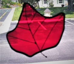 Stained Glass Red Maple Leaf Suncatcher Handmade - £6.27 GBP