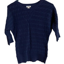 Old Navy  Juniors Sweater Size Large  Blue Thick Knit Dolman Sleeves 3/4 Sleeve - £6.22 GBP