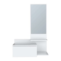 Lowell Floating Hallway Cabinet for Living Room - White Engineered Wood - $141.99