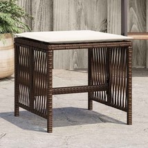 vidaXL Garden Stool Set of 4 Brown Poly Rattan Small - $150.66