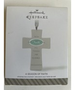 2014 Hallmark A SEASON OF FAITH Ornament PORCELAIN CROSS - $4.65