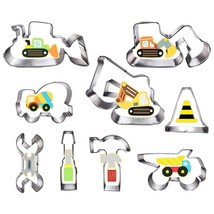 Construction Cookie Cutter Set-3 Inches-9 Piece- Excavator Digger Bulldo... - £20.59 GBP