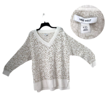 Nine West Women&#39;s XXL Animal Leopard Print V-Neck Sweater Soft Knit Pull... - $15.83
