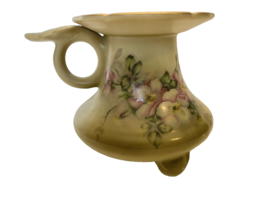 Candle Holder Nippon Candlestick Hand Painted 3&quot; Tall Floral China Antique - £25.56 GBP