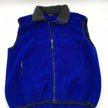 Marmot Vintage Fleece Vest Full Zip Royal Blue Men&#39;s Size Large - £32.97 GBP