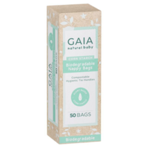 Gaia Natural Baby Biodegradable Nappy Bags 50 Pack - £57.30 GBP