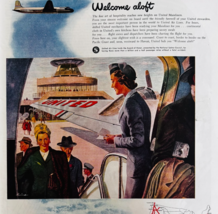 1947 United Airlines Advertisement Main Line Airway Aviation Travel DWWW6 - $24.99