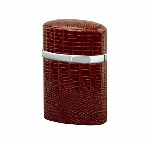 Bizard and Co. - The &quot;Triple Jet&quot; Table Lighter - Lizard Pattern Havana - $130.00