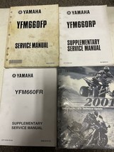 2001 2002 2003 Yamaha YFM660FP Service Repair Shop Manual Set W SUPP & Bulletin - $95.96