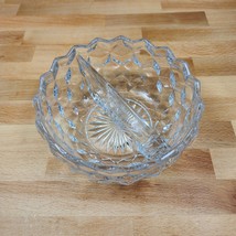 Fostoria American Cubist Clear Glass Round Mayonnaise Bowl 6.5 Stem 2056 - £14.84 GBP