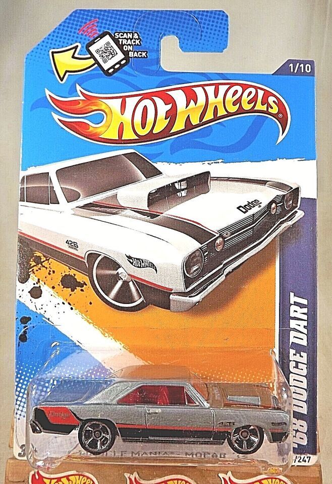 2012 Hot Wheels Walmart #81 Muscle Mania-Mopar 1/10 '68 DODGE DART Gray Variant