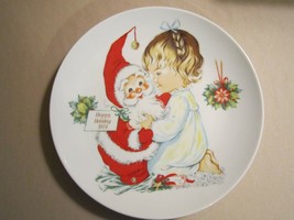 Santa And Girl Collector Plate Charlot Byj 2nd Ed. 1974 Goebel Christmas Germany - $19.99