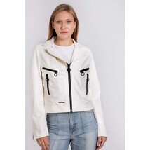 Vinci The Altona Leather White Women Jacket image 11