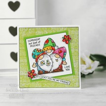 Woodware Clear Stamps 4&quot;X4&quot;-Singles Gnome Friends - £6.88 GBP