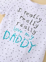 Baby romper with dots and text I Really Love My Daddy, Valentines gift f... - £26.01 GBP