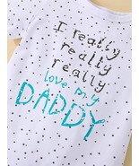 Baby romper with dots and text I Really Love My Daddy, Valentines gift f... - £25.91 GBP