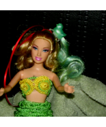 12&quot; BARBIE DOLL w/MERMAID green crochet outfit, green hair piece (sewrm#13) - £14.75 GBP