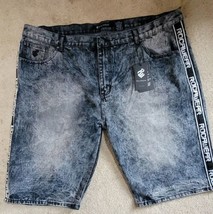 New With Tags Rocawear Black Denim Shorts Mens Size 48  Big And Tall - $25.99