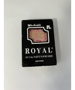 Royal Deck 100% All Plastic Playing Cards in black Case Sealed Deck vint... - $12.87