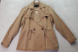 Lucky Brand Jacket Womens Size XL Camel Cotton Pochets Drawstring Button Front - £29.58 GBP
