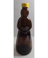 Vintage Mrs Butterworth Syrup Amber Brown Glass Bottle Jar with Original... - £22.83 GBP