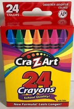 Cra-Z-Art 24 Count Smoother Brighter Colors Crayons New - $4.94