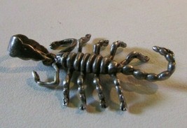 Vintage Large Sterling Silver Scorpion Astrological Scorpio Pendant 925 - £59.95 GBP