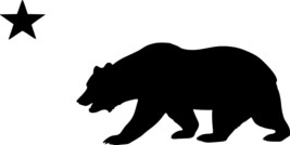 California Bear With Star Vinyl Decal - Grizzly Bear State Flag Ca - Sticker - £3.94 GBP+