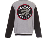 NBA Toronto Raptors Reversible Full Snap Fleece Jacket JHD Embroidered L... - £107.90 GBP