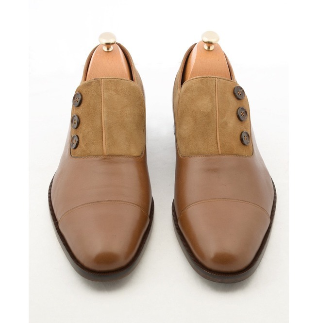 Men Brown Button Shoes, Men Formal Leather Shoes, Dress Shoes For Men 2019