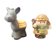 Fisher Price Little People Nativity Manger Donkey Wiseman Lot Of 2 Figures - $12.59