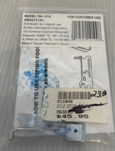 Brother SA210 Serger Piping Foot XB0241101 1034D 3034D 1134DW 5234PRW 42... - $27.55
