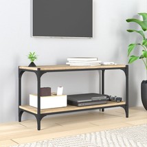TV Cabinet Sonoma Oak 80x33x41 cm Engineered Wood and Steel - £26.72 GBP