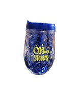 Summer Stemless Tumbler Plastic &quot;Oh My Stars&quot;. 12 Oz Blue W/ Glitter Inside - $258.48 MXN