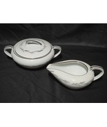 Vintage NORITAKE GRAYWOOD Creamer &amp; Sugar Bowl Set With Lid - Circa 1960... - $17.98