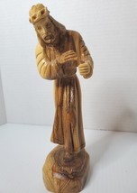 Jesus Hand Carved Olive Wood Christian Figurine 8.5&quot; inches tall SEE DESC - £14.59 GBP