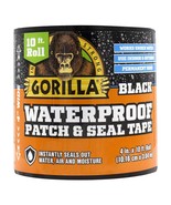 Gorilla Waterproof Patch And Seal Tape, Black, 4&quot; X 10&#39;, 1 Pack. - $61.67 CAD