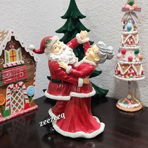 Christmas Dancing Santa &amp; Mrs Claus Figurine Statue Figure Holiday Decor... - $798.89 MXN