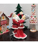 Christmas Dancing Santa &amp; Mrs Claus Figurine Statue Figure Holiday Decor... - €36,44 EUR