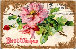 Best Wishes 1907-1915 DB Posted 1986 Antique Vintage Postcard - £5.99 GBP