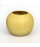Vintage Yellow Ceramic Spherical Vase - 6”H - $19.79