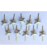Lot of 10 USSR Army Lieutenant Epaulet Metal Rank Star pin Silver Ribbed... - $171.26 MXN